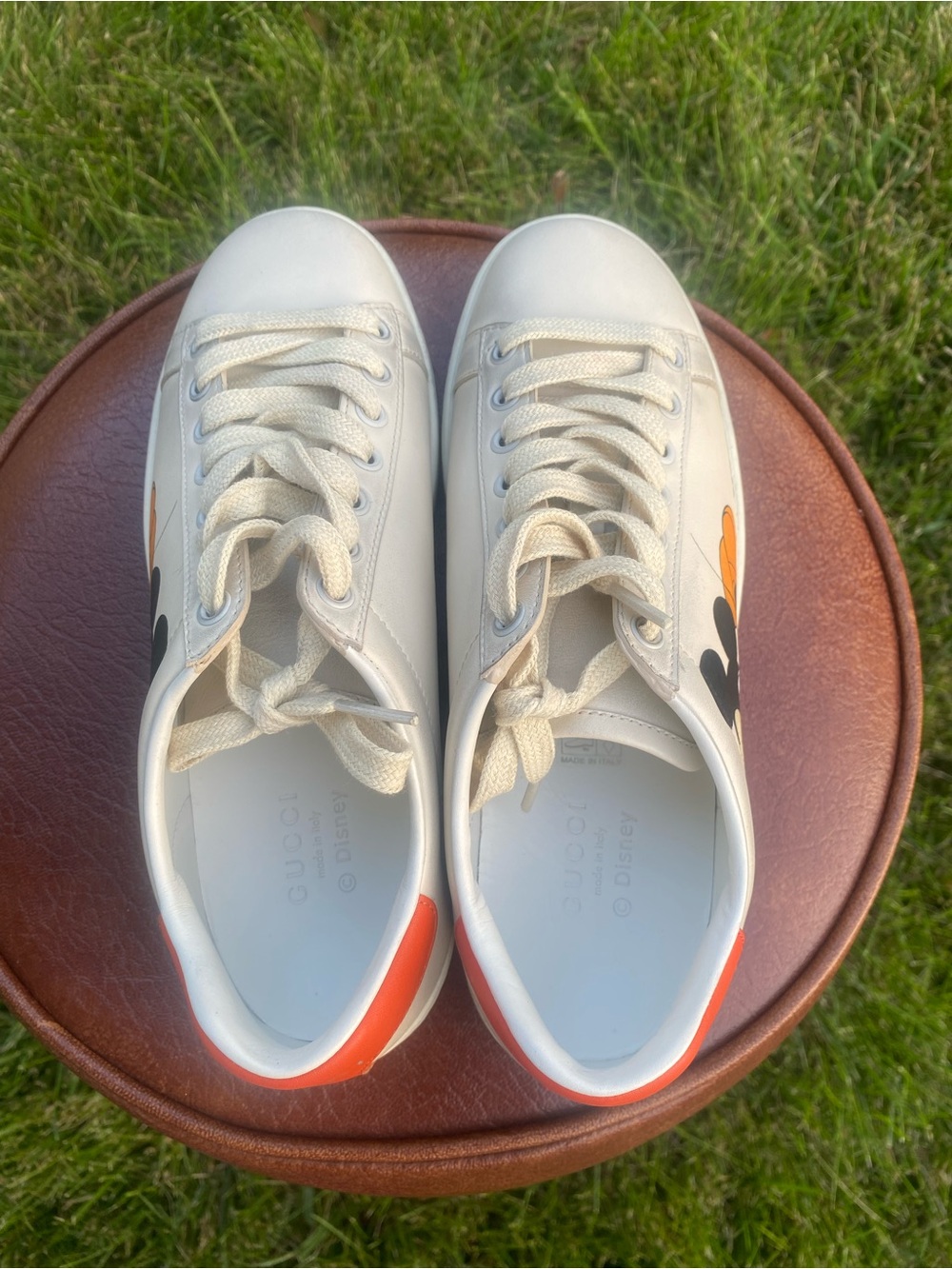 Authentic Gucci x Disney Women Mickey Mouse Ace Sneakers Size 35.5 - Picture 8 of 11